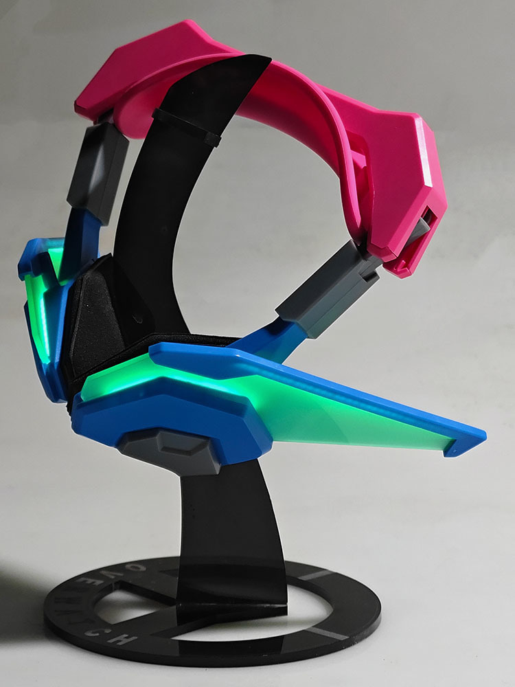 Dva Cosplay Prop - MMGG ゲームオーバーウォッチ D.Va 音楽ヘッドセットイヤホンハナソング Dva 木製ヘッドフォン小道具コスプレアクセサリークリスマスハロウィン