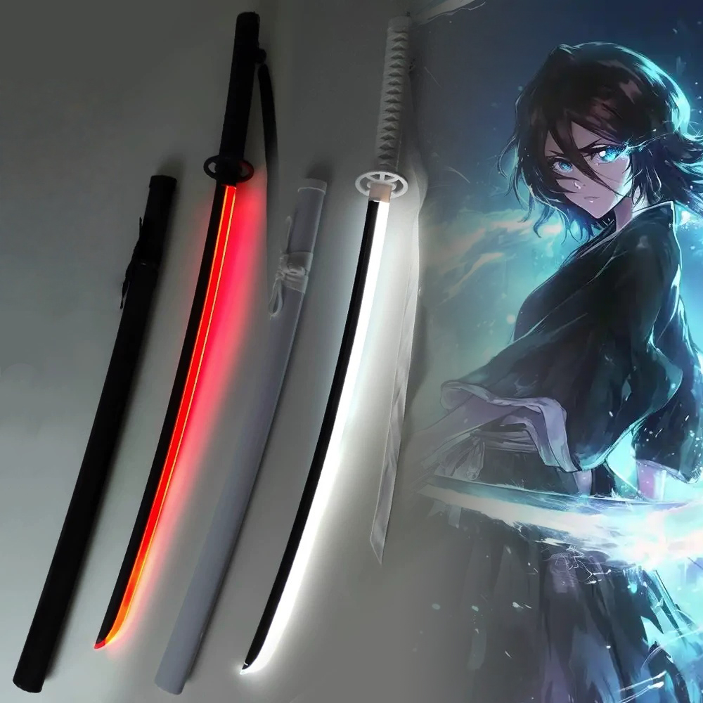 Cosplay Prop Knife - 40インチ グローブリーチ刀 LEDライトセーバー アニメ ルキア コスプレ小道具
