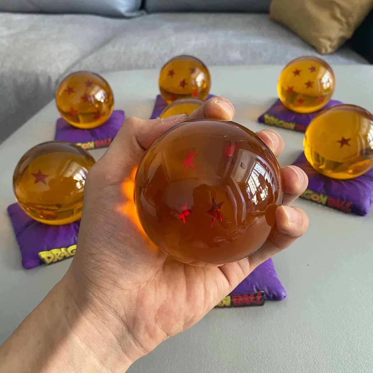 Cosplay Fireball Prop - バンダイアニメドラゴンボールクリスタルボール Z スター 1-7 樹脂ドラゴンビーズコスプレ小道具デスクトップ装飾子供のおもちゃギフト