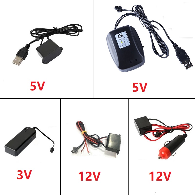 Led El Wire - USBシガレットライター,LEDストリップライト,フレキシブル,ネオン,12v,1-5m