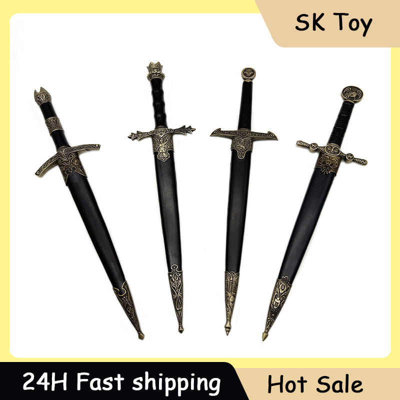 Cosplay Prop Knife - 35cmコマンドソード 西部騎士装備剣 工芸品ナイフ装飾 コスプレ小道具 刃なしモデル 中世の剣飾り