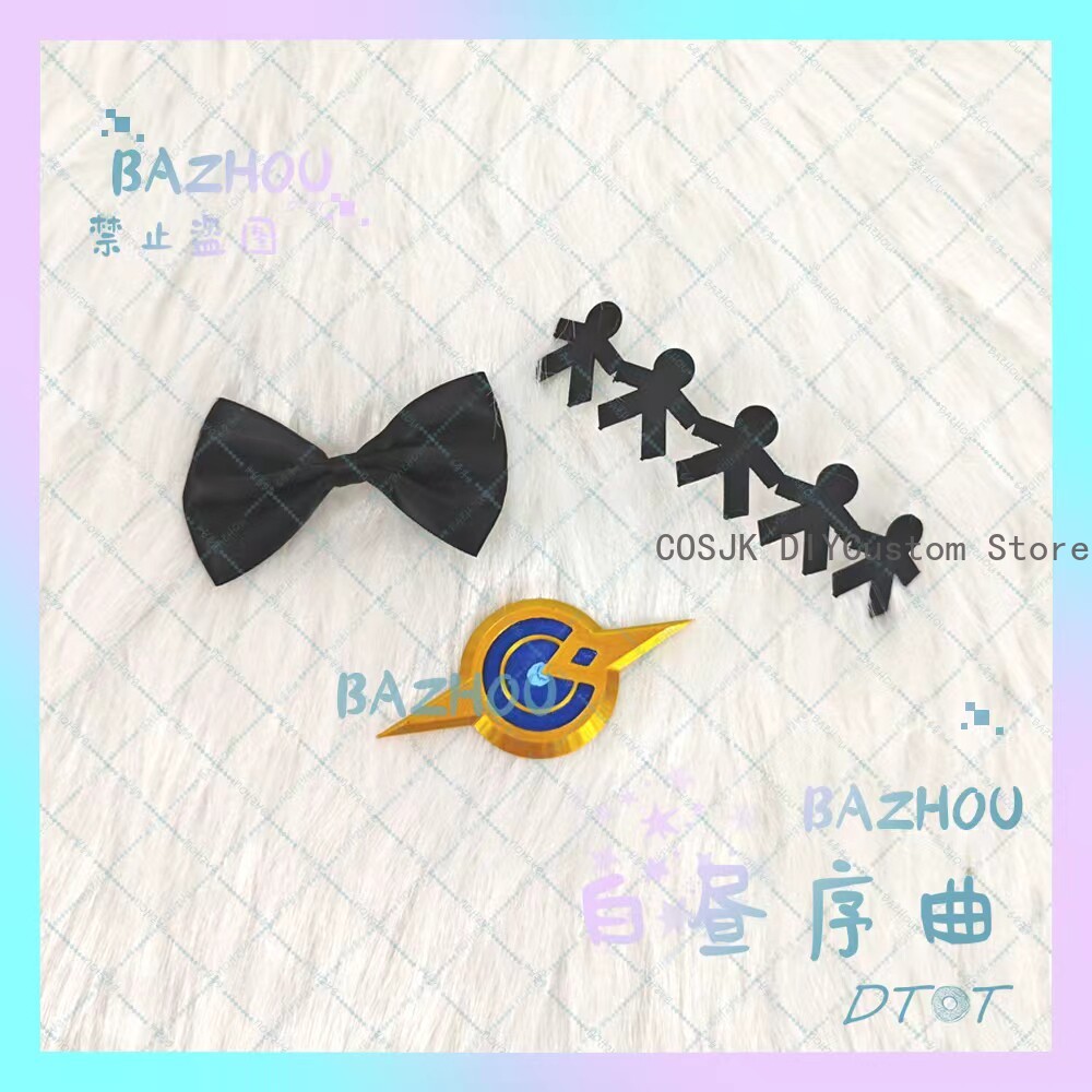 Cosplay Prop Bow - ゲーム原神タルターリア弓ヘアアクセサリー小道具装飾ヘアピン帽子アニメコスプレハロウィン