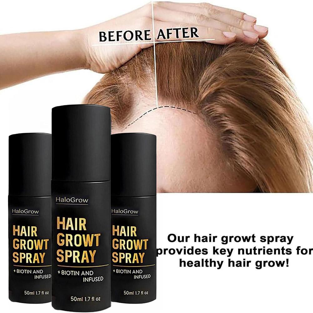 Hair Spray Color - 生姜オイルとビオチン配合の天然育毛スプレー、より太く豊かな髪のための頭皮トリートメント、薄毛・抜け毛を防ぐ