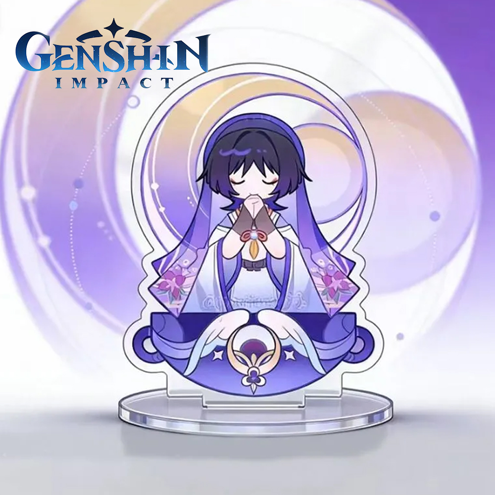Anime Cosplay Prop - ゲーム原神インパクト放浪者バラードコスプレアクリルスタンド漫画フィギュアモデルデスク装飾スタンディングプレート小道具