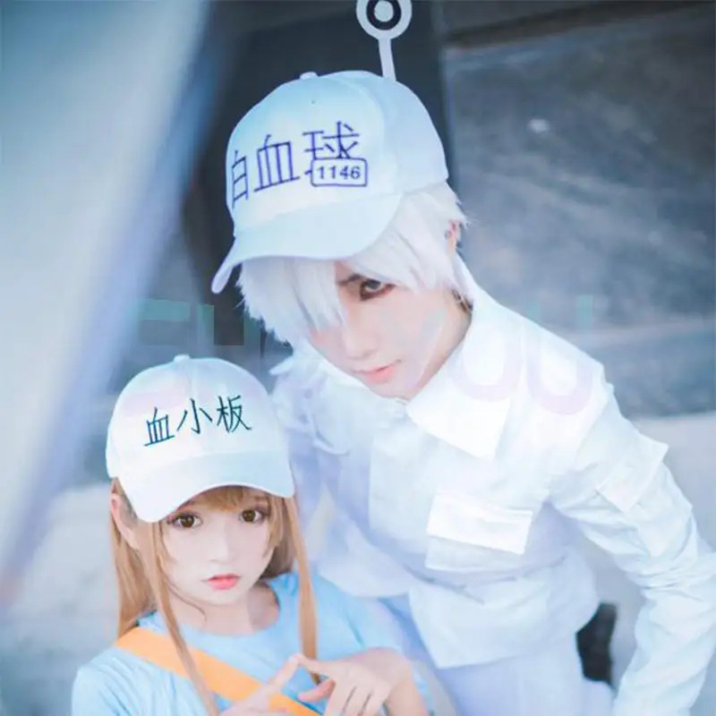 Cosplay Prop Works - はたらく細胞 ニュートロフィル制服 帽子小道具 アニメ ハタラク・サイボウ 白血球衣装