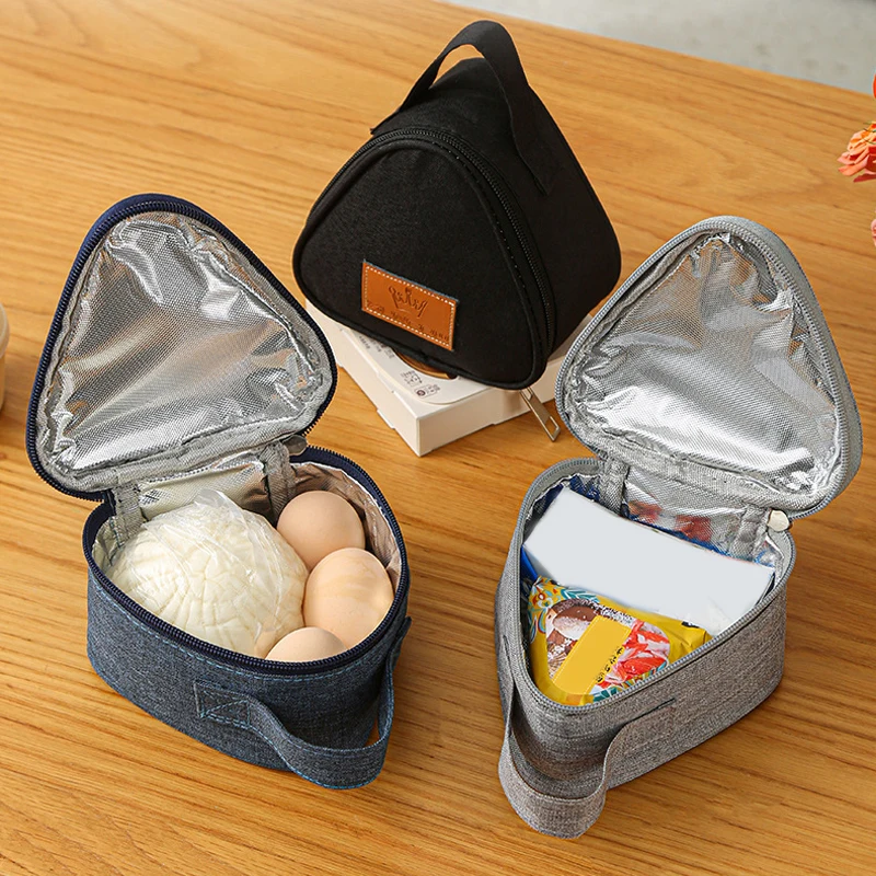 Thermoplastic Pellet - 新しい三角形保温ランチバッグ ミニフォイル 学生用おにぎりバッグ かわいいポータブルアウトドアランチボックス