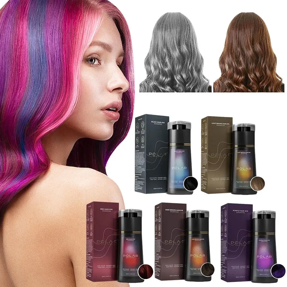 Hair Spray Color - マルチシェードグレーカバーヘアシャンプーキット – 半永久的な自然な色、栄養補給とコンディショニング、誰でも簡単に使用可能