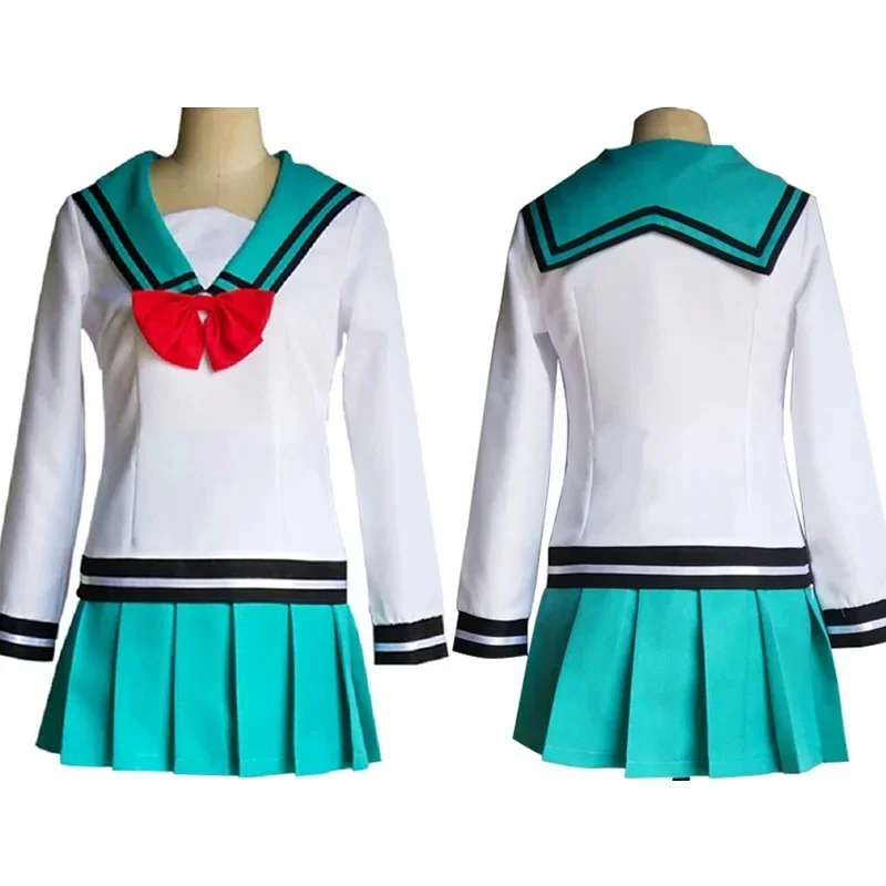 アニメ風日本のセーラー服コスプレ衣装セット長袖トップスプリー - Cosplay Prop Bow のレビューと価格