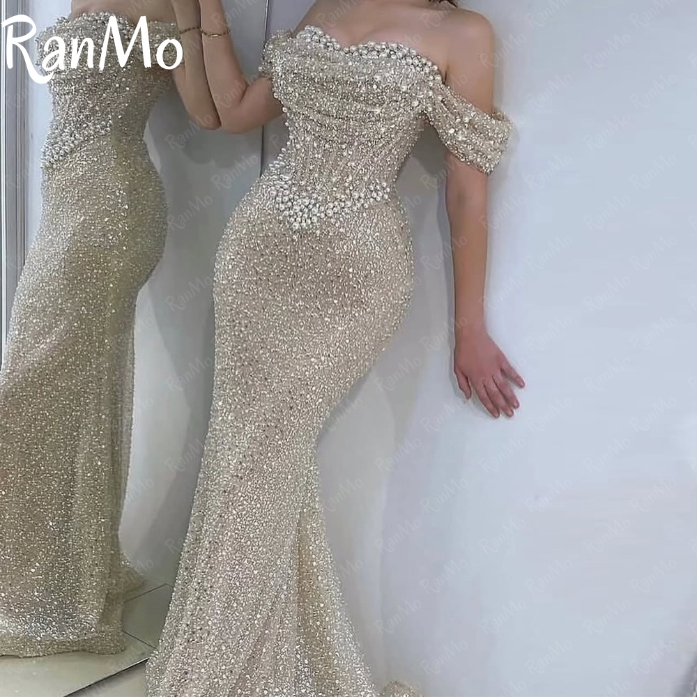 Ranmo オフショルダーイブニングドレスグリッターウエディ - Briar Cosplay Prop のレビューと価格