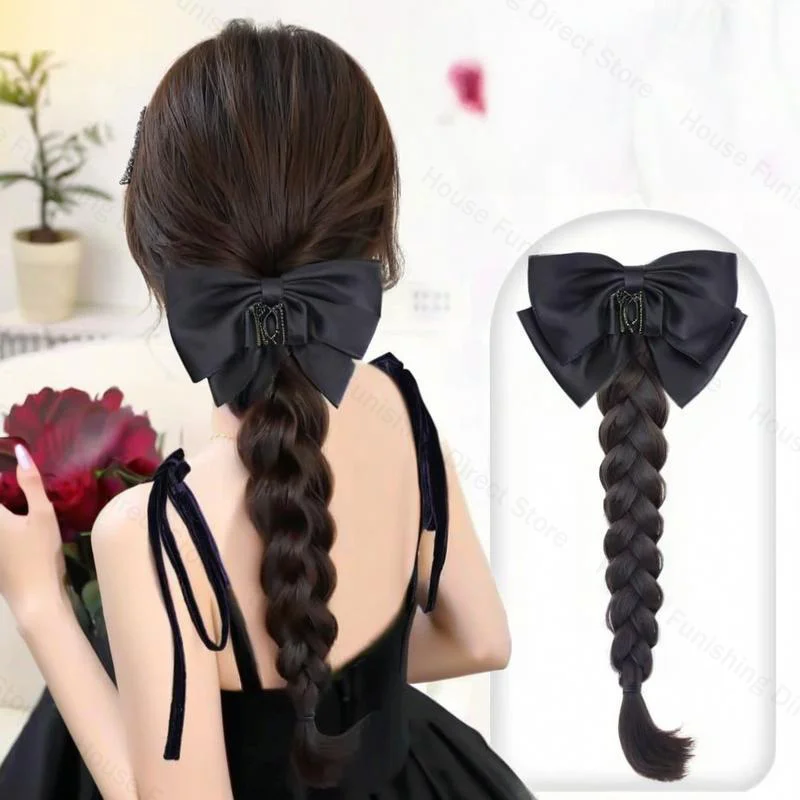新しい爪クリップ弓かつらポニーテール把握クリップタイプかつら - Cosplay Prop Bow のレビューと価格