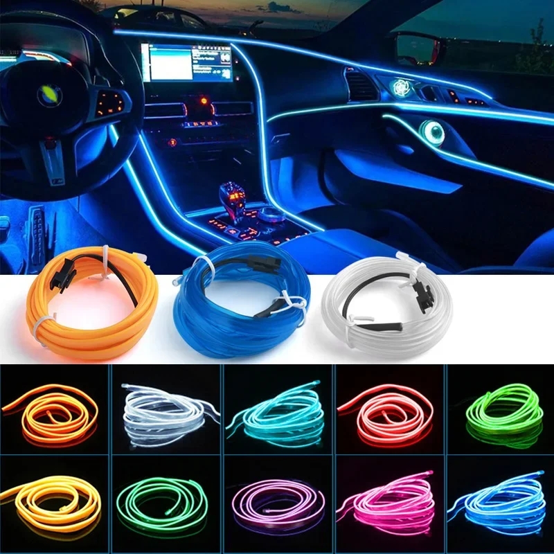1 メートル/3 メートル/5 メートル車内 Led 装飾ラ - Led El Wire のレビューと価格