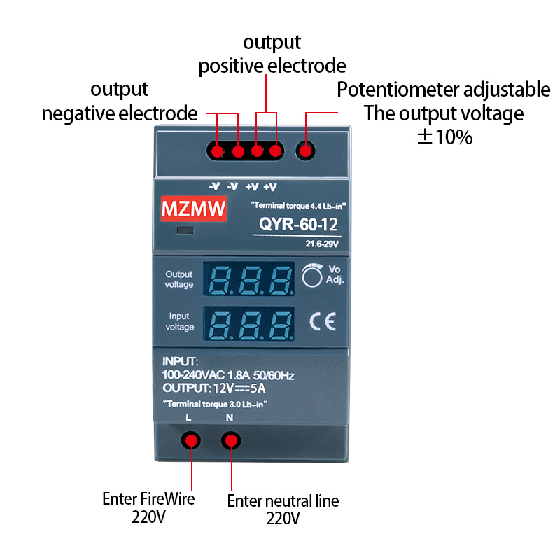 MZMW 60W 100W 150W DINレールスイッチン - Led El Wire のレビューと価格