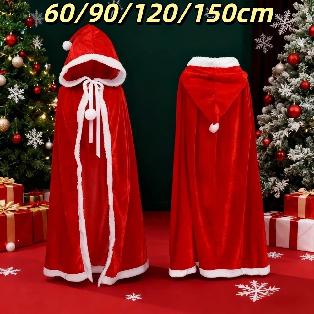 新しいベルベット素材のフード付きマントショール 赤色 写真撮 - Cosplay Material For Prop のレビューと価格