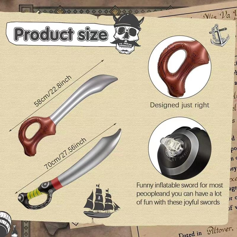 大人気の面白いインフレータブル海賊剣 ハロウィン誕生日おもち - Cosplay Prop Knife のレビューと価格