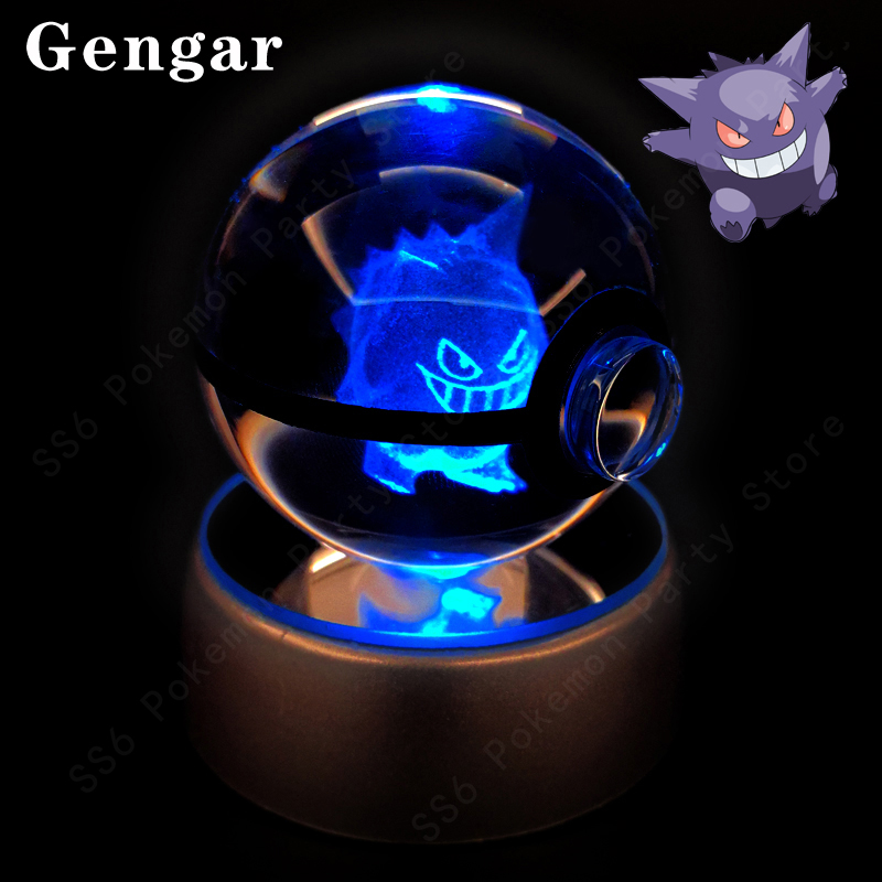 ポケモンクリスタルポケボール 3D彫刻クリスタルボール 光る - Cosplay Fireball Prop のレビューと価格