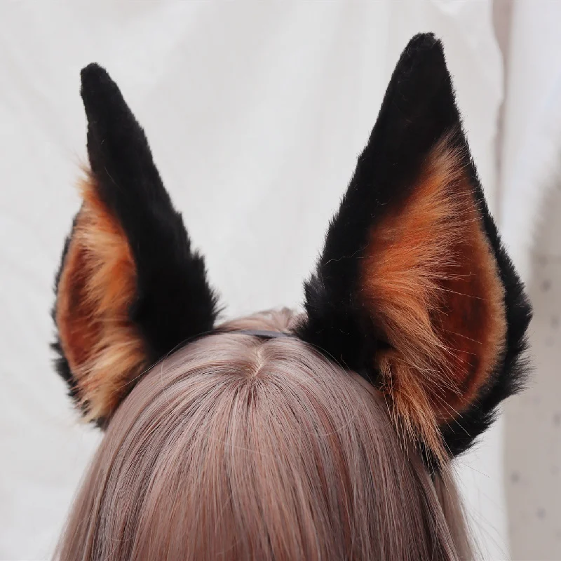 カスタム手作り作品獣アニメドーベルマン犬耳ヘアフープ帽子ハロ - Cosplay Prop Works のレビューと価格