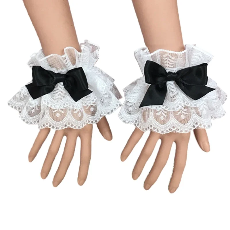 日本人女性女の子ロリータ多色リボン手袋フェイクスリーブカフス - Cosplay Prop Bow のレビューと価格