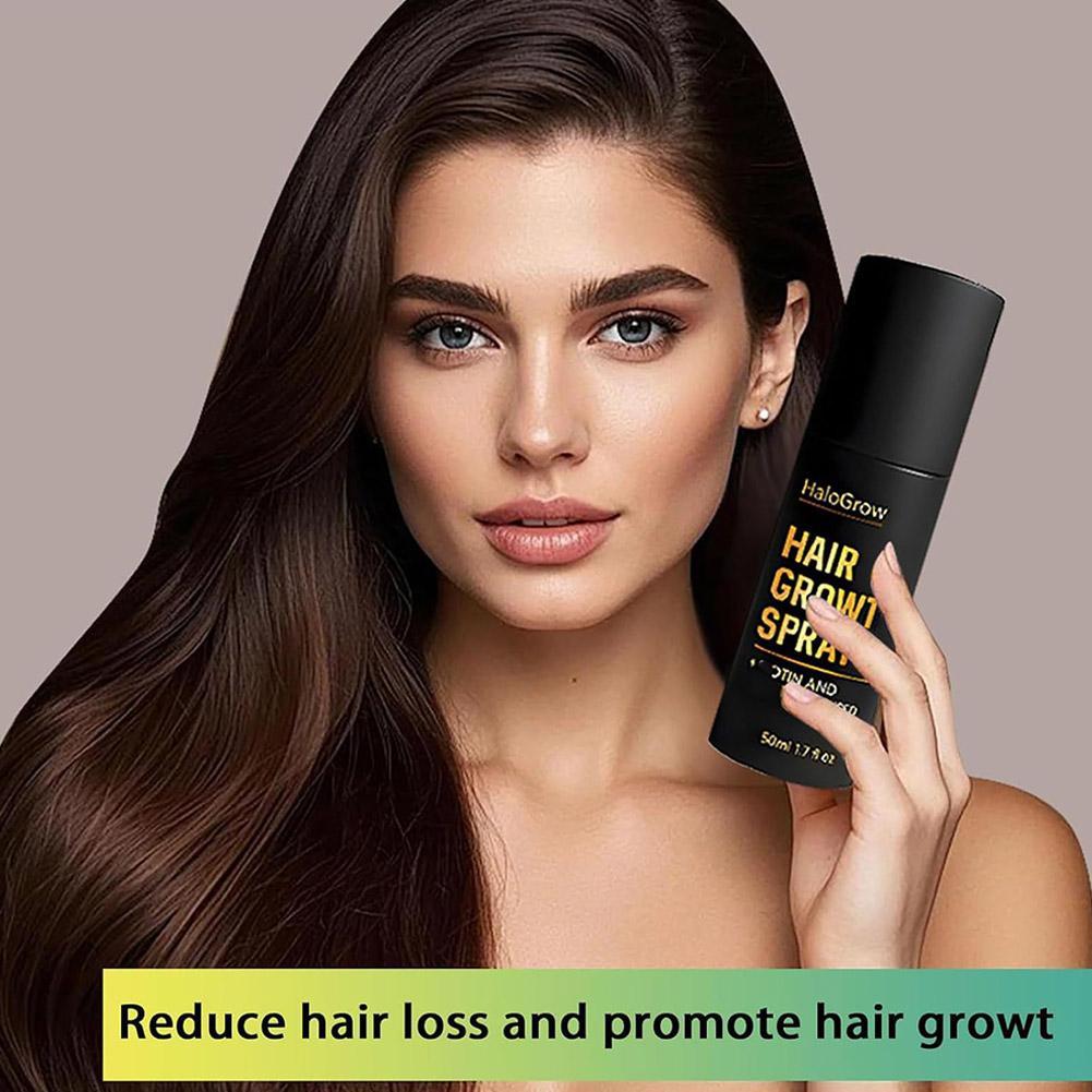 生姜オイルとビオチン配合の天然育毛スプレー、より太く豊かな髪 - Hair Spray Color のレビューと価格