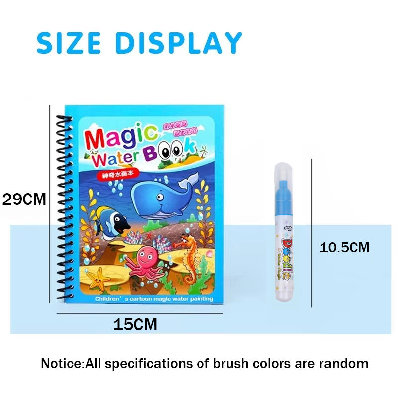 1pc 再利用可能な水描画ブックマジックウォーターブック散ら - Cosplay Prop Painting のレビューと価格