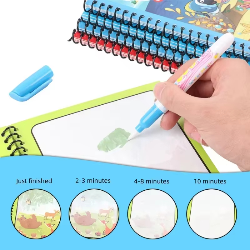 1pc 再利用可能な水描画ブックマジックウォーターブック散ら - Cosplay Prop Painting のレビューと価格