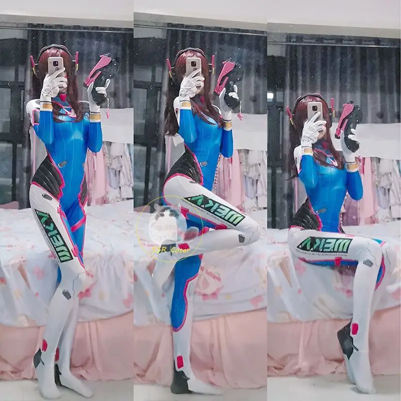 女性のためのdvaのコスプレ衣装、ボディスーツ、ザンテ、ゲー - Dva Cosplay Prop のレビューと価格