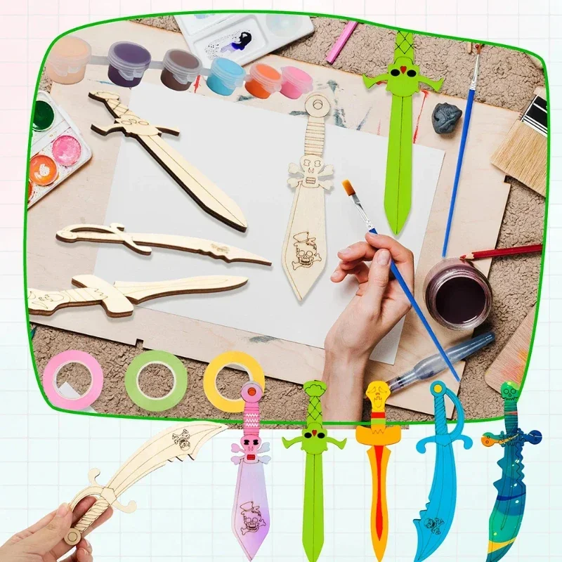 2026年最新モデル 最高品質 16個入り 未塗装木製刀 子 - Cosplay Prop Painting のレビューと価格