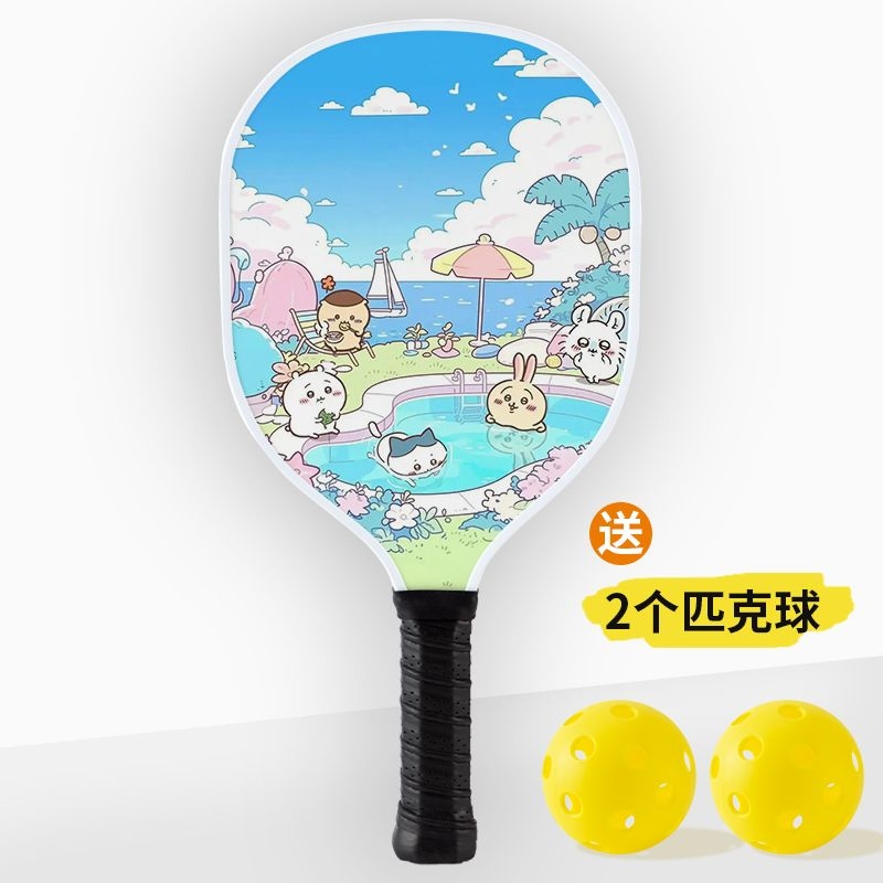 かわいいちいかわピクルボールパドルセット（パドル2本、ボール - Cosplay Fireball Prop のレビューと価格