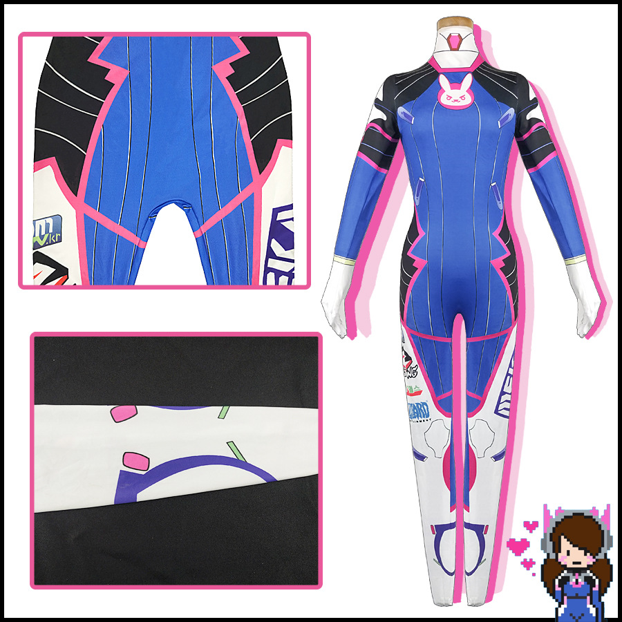 女性のためのdvaコスプレスーツ,タイツジャンプスーツ,ヘッ - Dva Cosplay Prop のレビューと価格